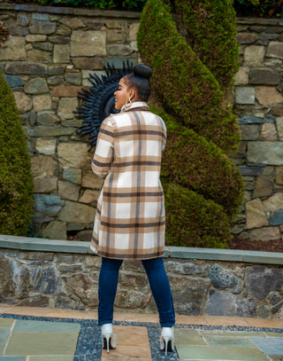 Preppy plaid coat