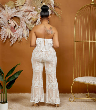 Spring it on lace jumpsuit