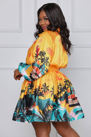 Paradise satin dresss