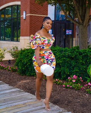 Multi flower print set