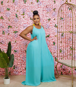 Nea Blue wide leg jumpsuit