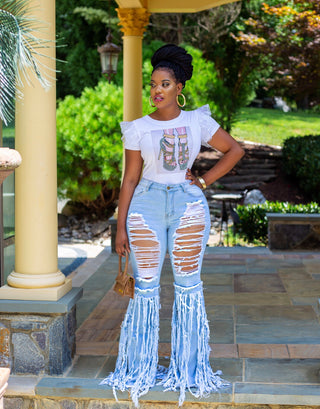 HIGH RISE FLARE JEANS