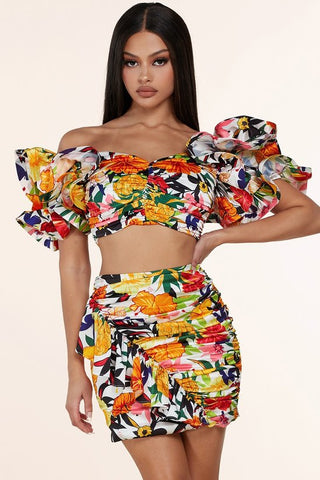 Multi flower print set