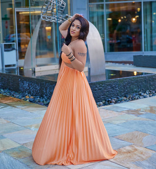 BRIAH PLEATED MAXI DRESS