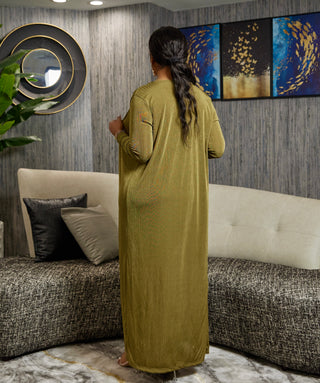 SOLID SLINKY RIB 2 PEICE CARDIGAN SET (Green)