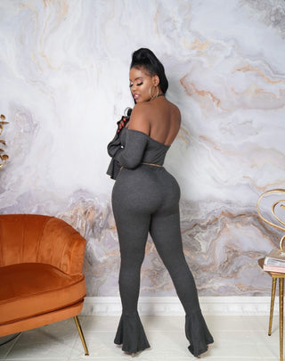 Flare arm jumpsuit
