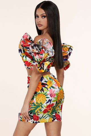 Multi flower print set