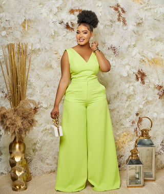 NB EXCLUSIVE Safiyaa Bow top Pants Set (green)