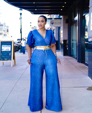 Denim me please jumpsuit