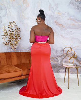 Inna High slit Goddess dress
