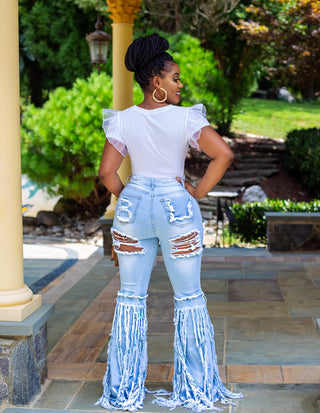 HIGH RISE FLARE JEANS