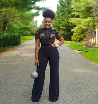 Tracy Bow Tie jumpsuit
