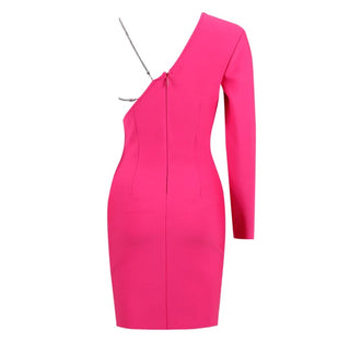 SPIRALED RHINESTONE CUP BANDAGE DRESS
