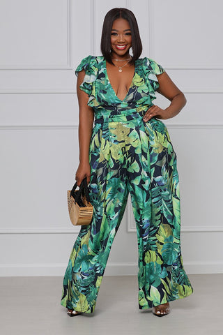 tropical vibes jumpsuit ( curvy and regular sizes available)