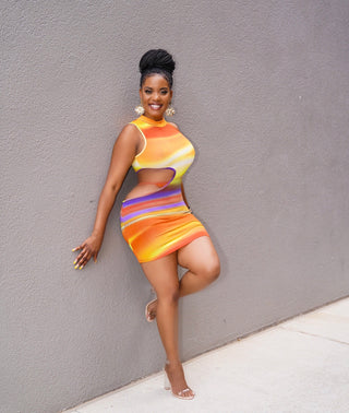Jina multi colored dress