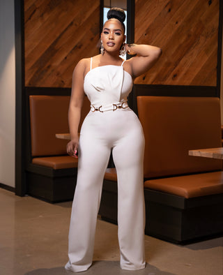 WHITE  GLAM JUMPSUIT