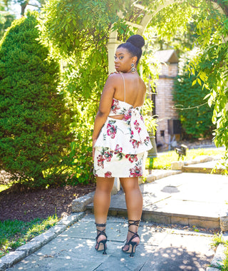 Floral peplum dress