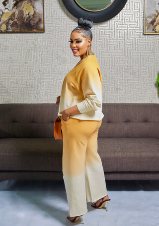 NINI 2 PIECE SWEATER SET MUSTARD