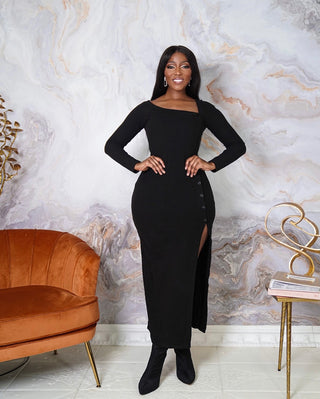 BLACK ISSABELL MAXI DRESS