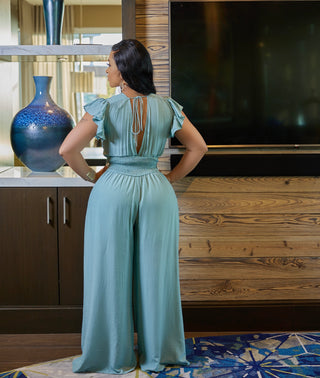 Lorian Front Twist Jumpsuit