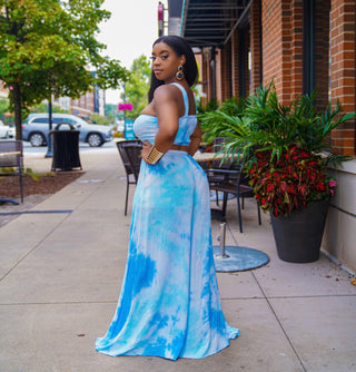 TIE-DYE MULTI-WAY TOP & WIDE LEGS SET