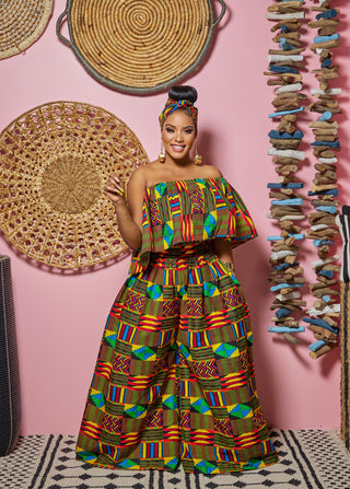 AFROCENTRIC PALAZZO 3PCS PANTS SET