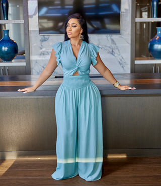 Lorian Front Twist Jumpsuit