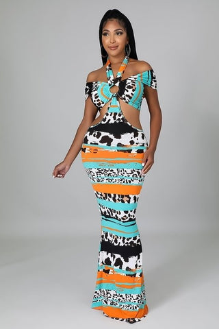 Egypt multi ways wrap dress