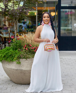 SUMMER BREEZE WIDE LEG JUMPSUIT ( WHITE )