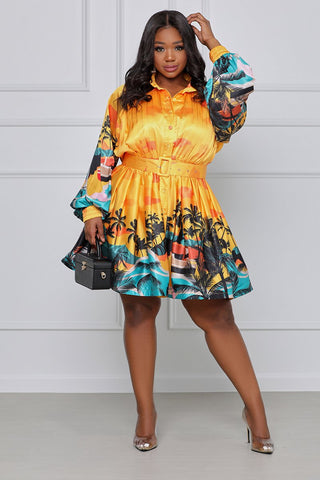 Paradise satin dresss