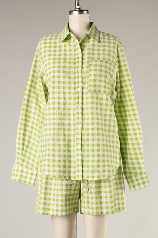Gingham Top and Shorts Set