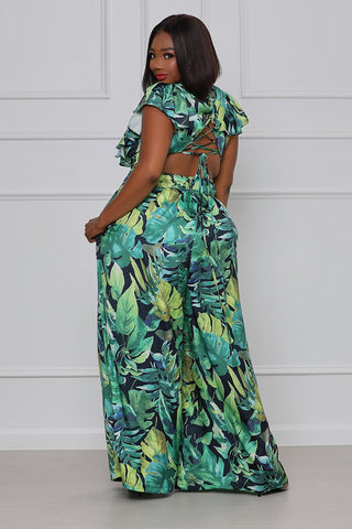 tropical vibes jumpsuit ( curvy and regular sizes available)