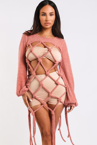 Netted Sweater Tunic